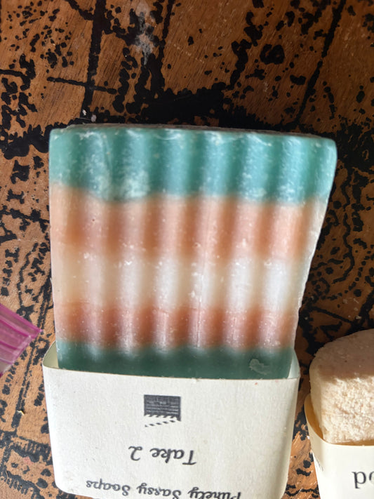 Take 2 Trans flag soap